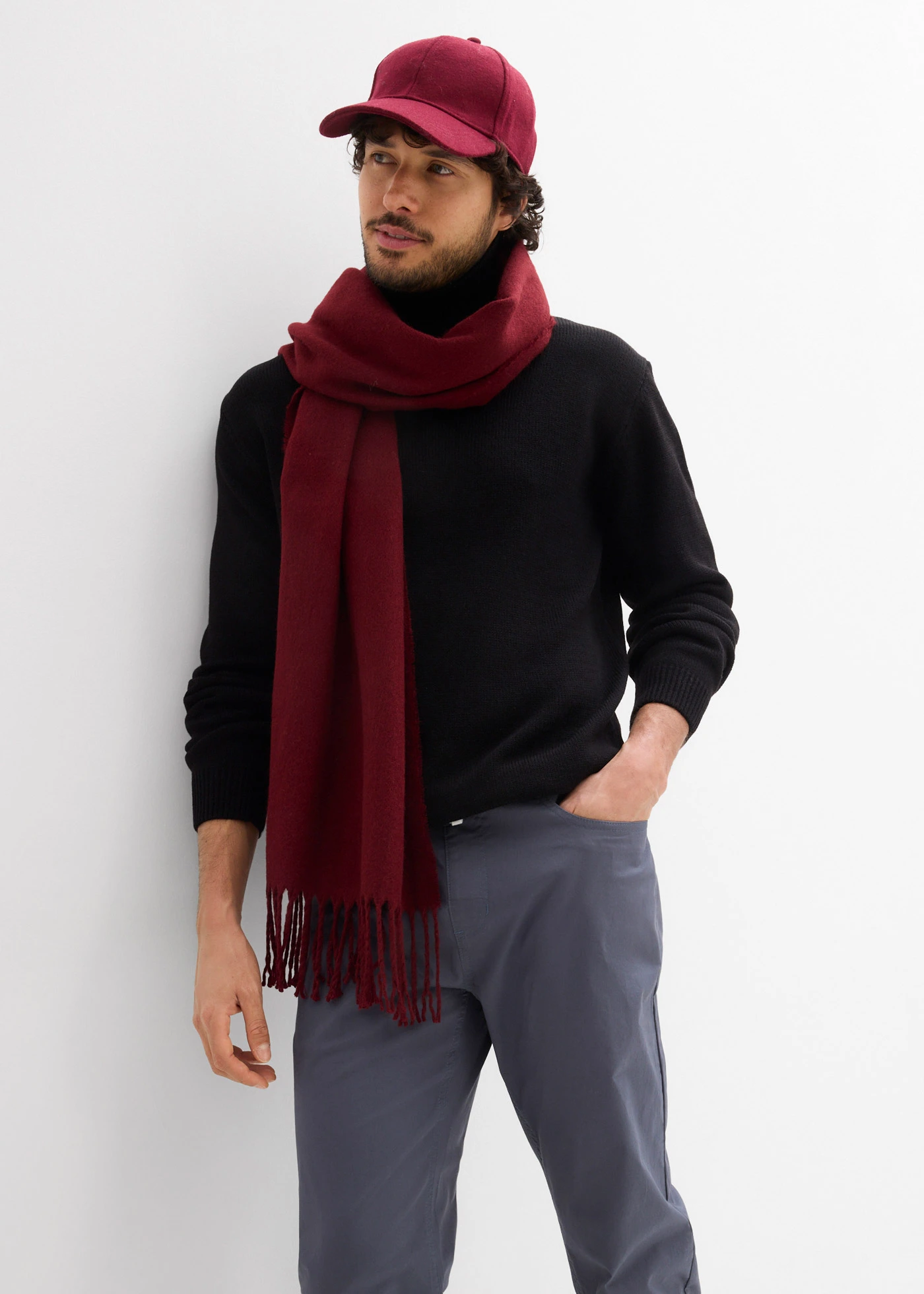 Pantaloni cu elastic și șiret Regular Fit Stretch, Straight • gri închis • magazin bonprix