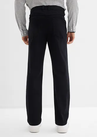 Strečové kalhoty Classic Fit s pružným pasem, Straight • černá • bonprix obchod