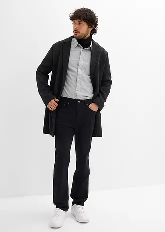 Classic Fit sztreccsnadrág elasztikus derékpánttal, Straight • fekete • bonprix áruház