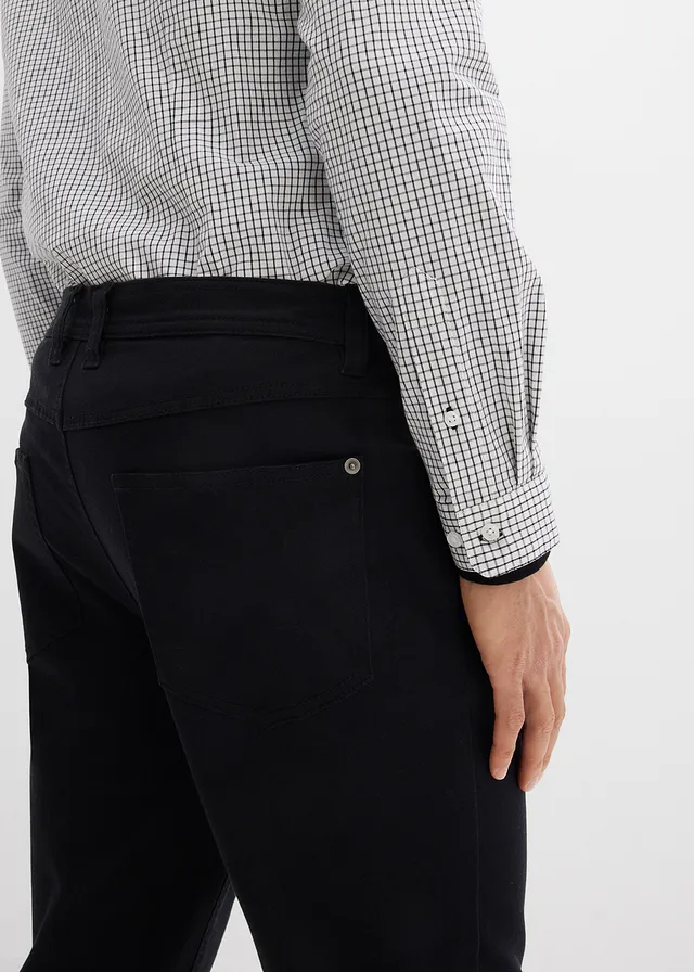 Pantalon extensible classique à taille élastiquée, droit • noir • product-page.page-title-suffix