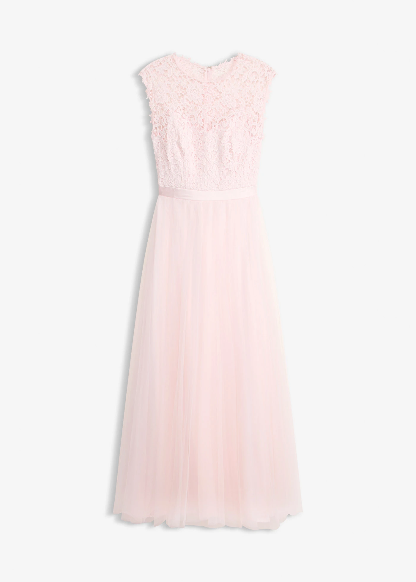 Robe de soirée avec haut en dentelle et jupe en tulle fin • rose clair • Boutique bonprix