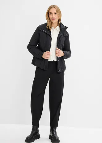 Twill Barrel nadrág kényelmes derékpánttal • fekete • bonprix áruház