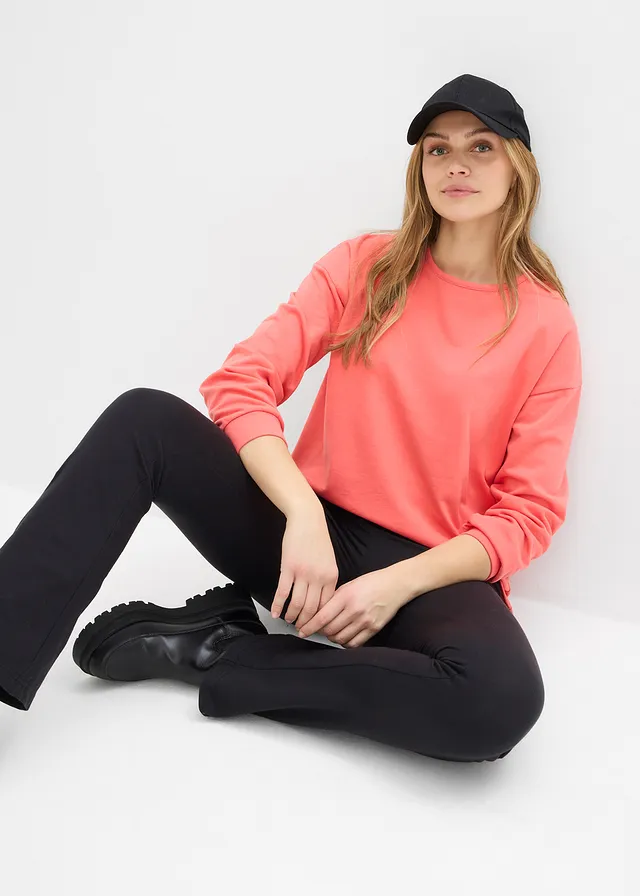 Sweat en coton mélangé, coupe courte devant longue derrière • saumon clair • product-page.page-title-suffix