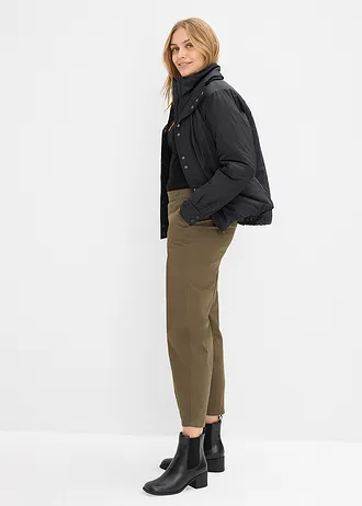 Pantalon à enfiler en coton élastiqué • olive foncé • Boutique bonprix