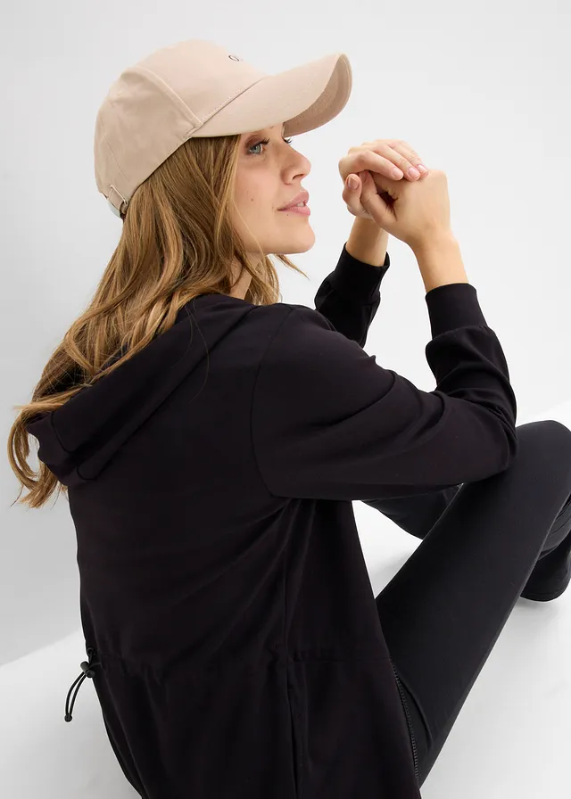 Sweat zippé à capuche, extensible • noir • product-page.page-title-suffix