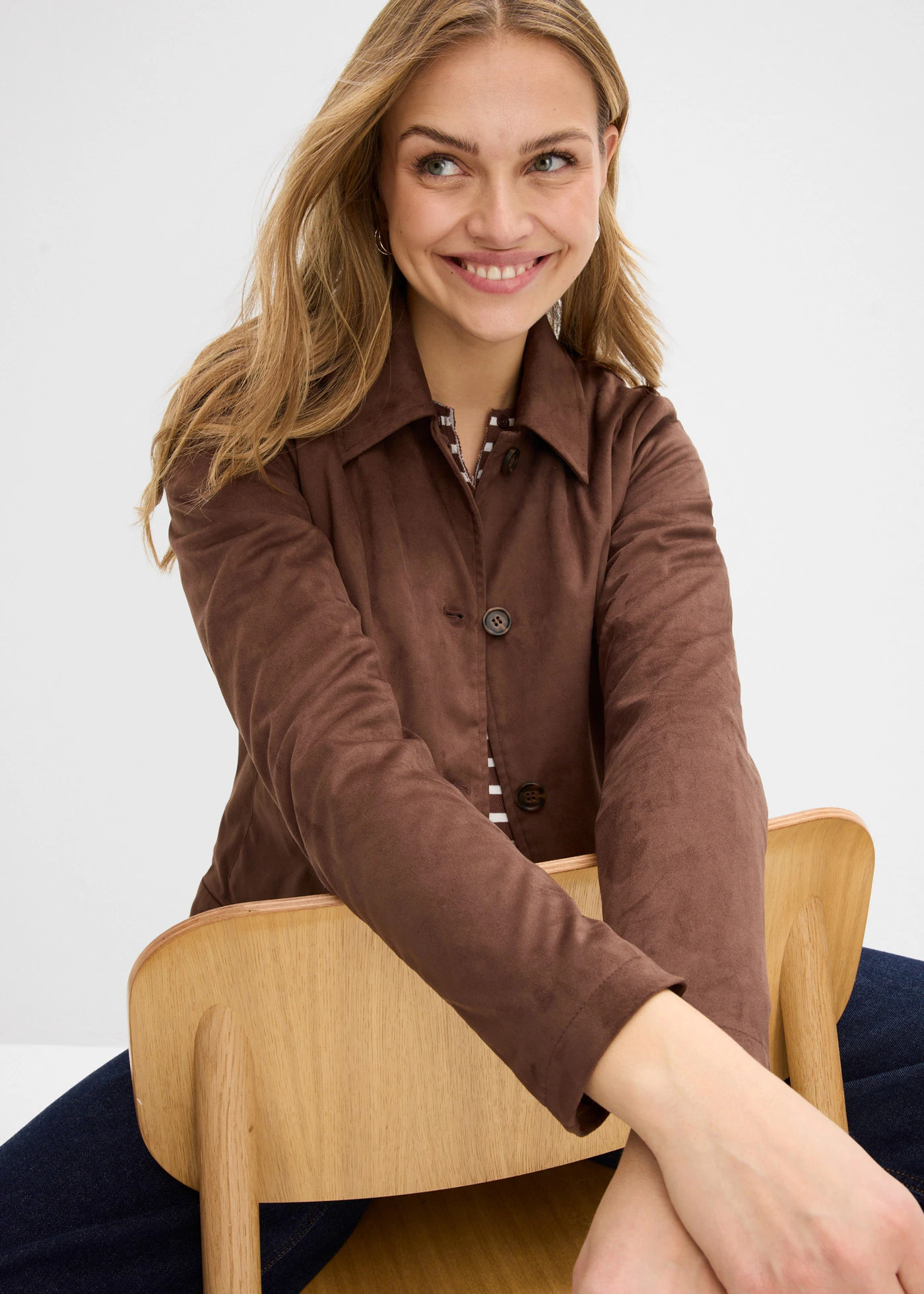 Veste en suédine • marron • Boutique bonprix