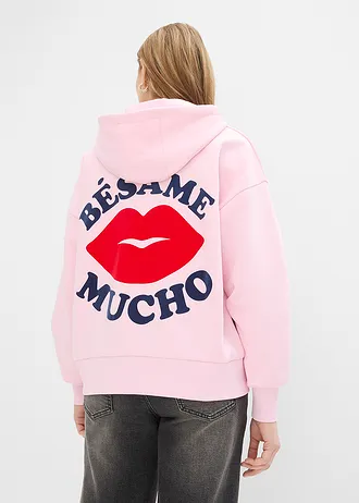 Sweat-shirt oversize • rose cristal imprimé • Boutique bonprix