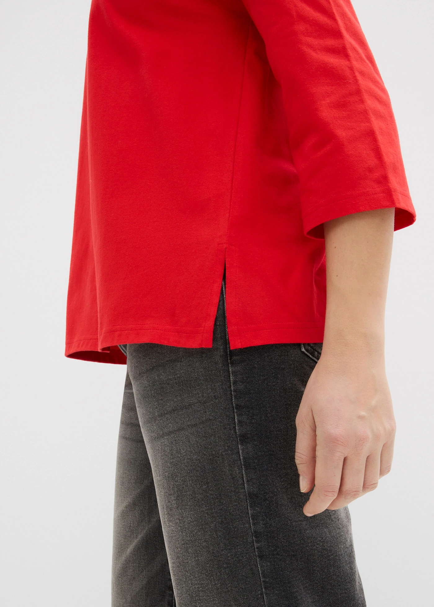 T-shirt boxy 100% coton • fraise-écru • Boutique bonprix