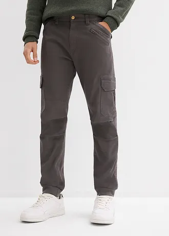 Relaxed Fit Cargo nadrág tiszta pamutból, Tapered • palaszürke • bonprix áruház