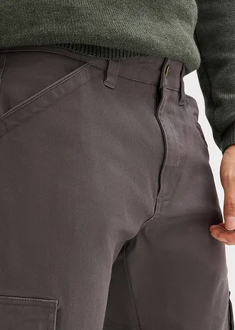 Kapsáčové nohavice, Relaxed Fit, z čistej bavlny, Tapered • bridlicovo sivá • obchod bonprix