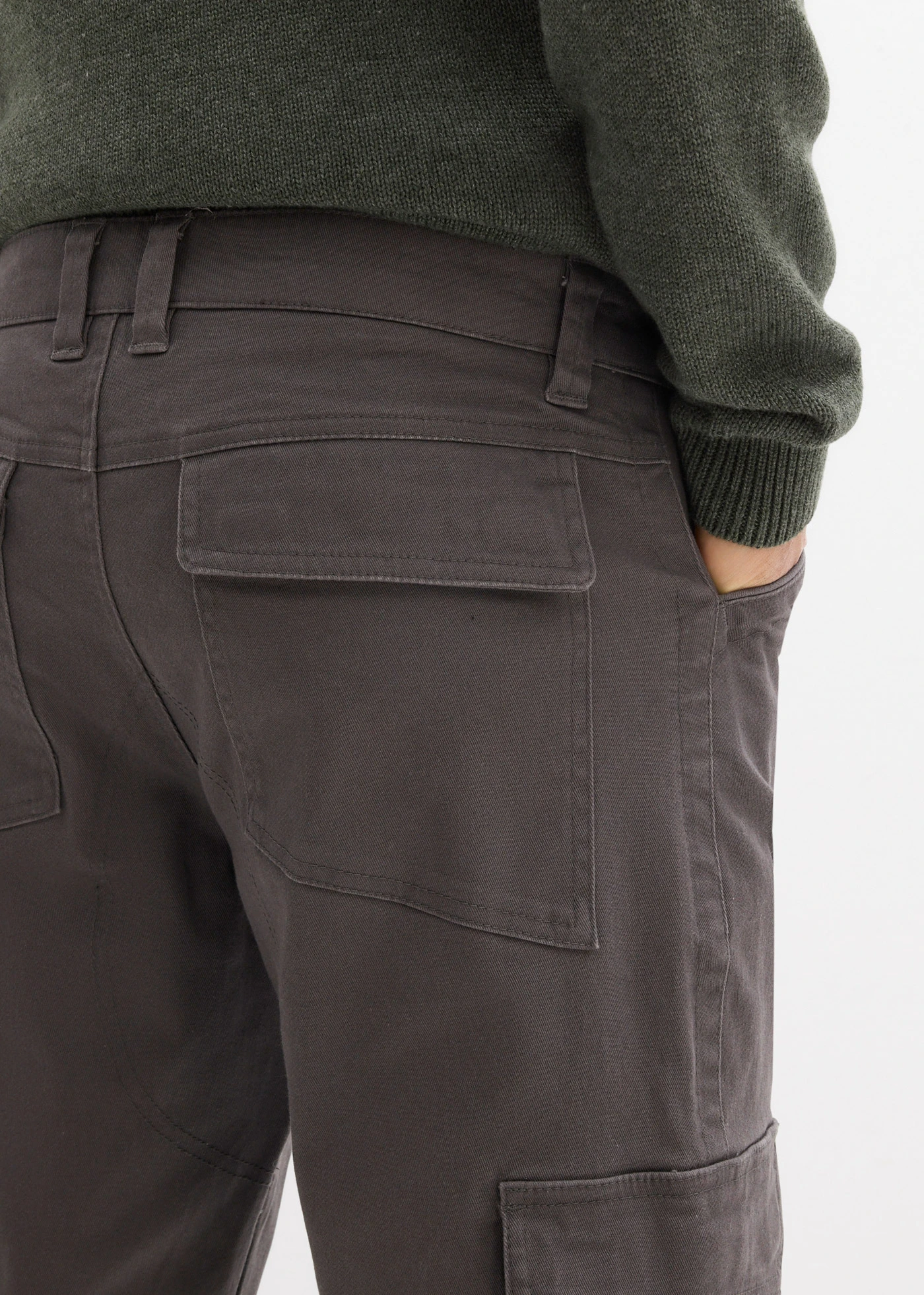 Relaxed fit cargo broek van katoen, tapered • leisteengrijs • bonprix online shop