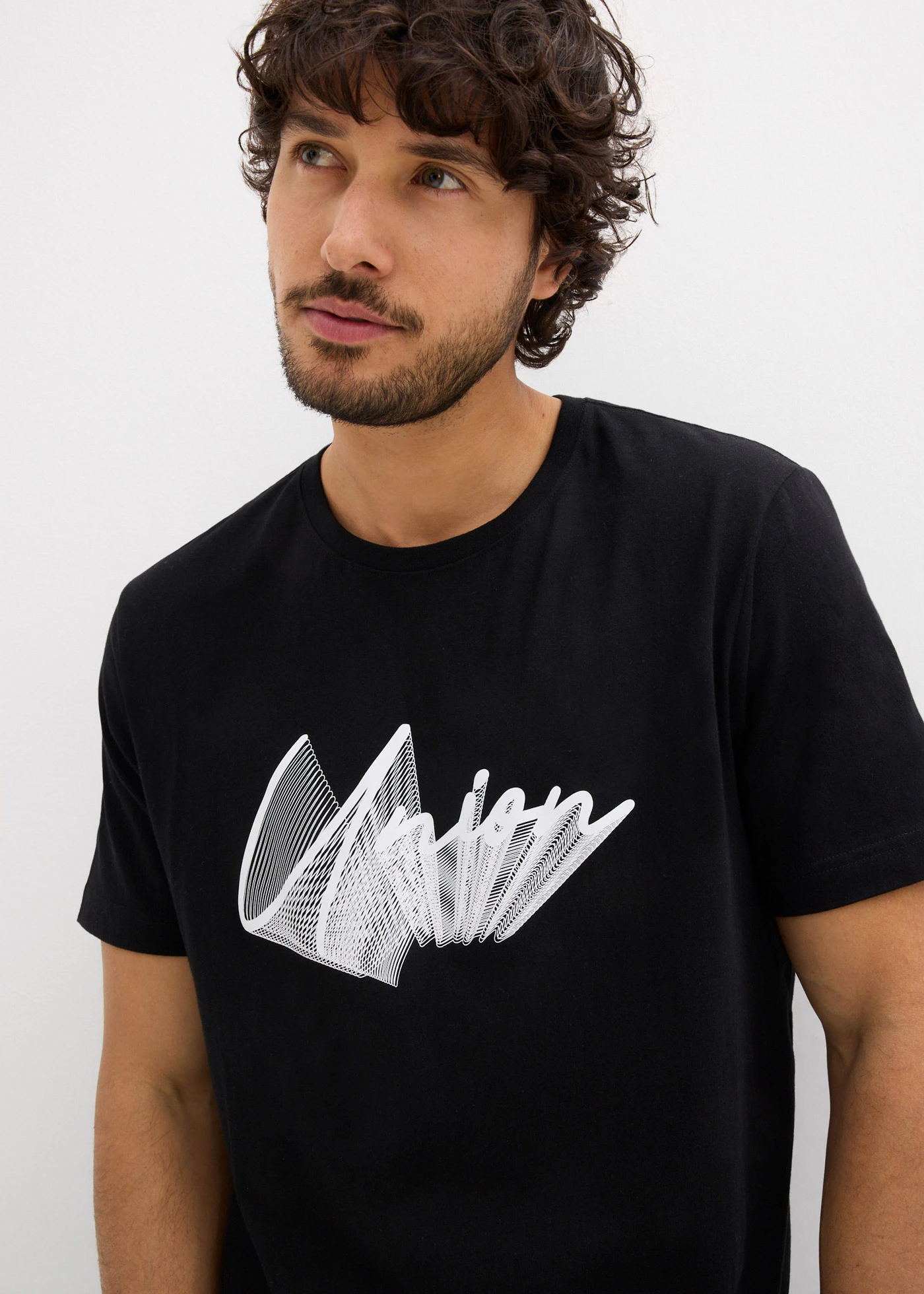 T-shirt 100% coton • noir imprimé • Boutique bonprix