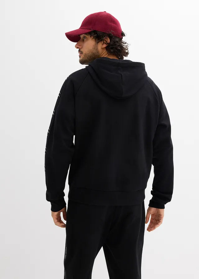 Hoodie van biologisch katoen, loose fit, Kleur: zwart
