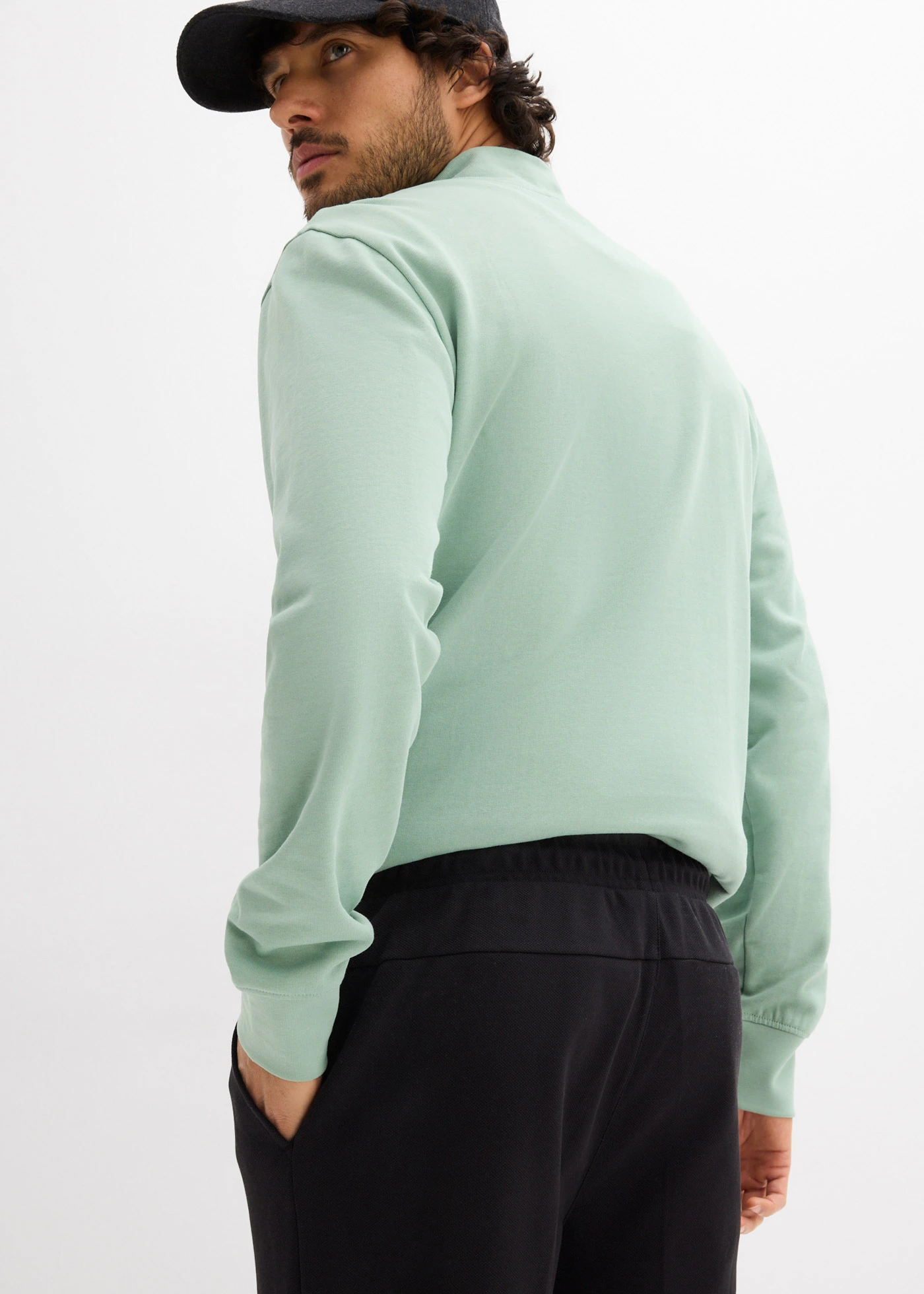 Slim fit instapbroek, tapered • zwart • bonprix online shop