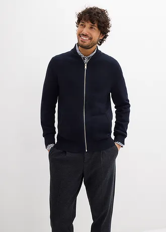 Gilet regular en maille • bleu foncé • Boutique bonprix