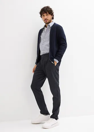 Chemise business 100% coton, moderne • blanc-bleu graphique • Boutique bonprix