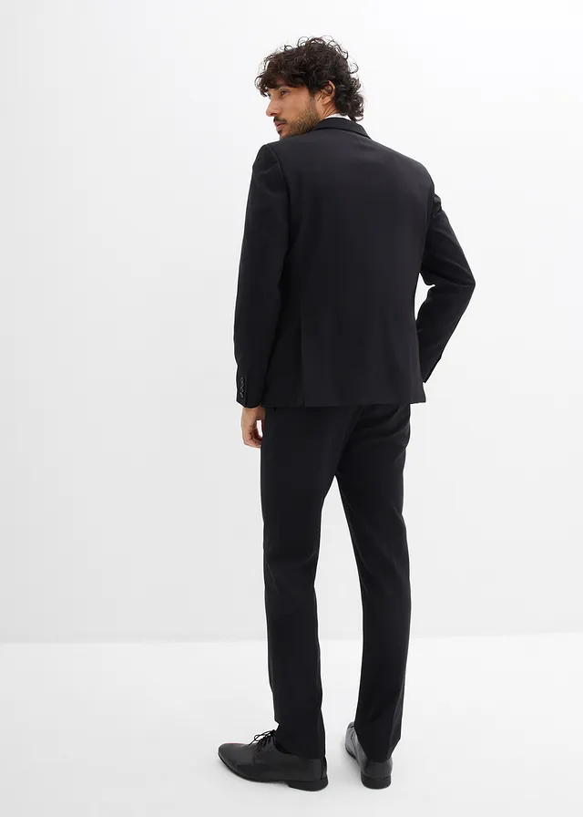 Costume 2 pièces slim très extensible, Couleur: noir