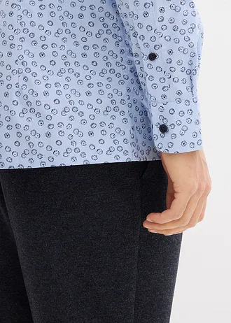 Business overhemd van puur katoen, Modern Fit • gestipt lichtblauw-donkerblauw • bonprix online shop