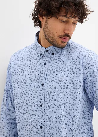 Cămașă business din bumbac 100%, Modern Fit • bleu-bleumarin punctat • magazin bonprix