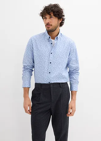 Cămașă business din bumbac 100%, Modern Fit • bleu-bleumarin punctat • magazin bonprix