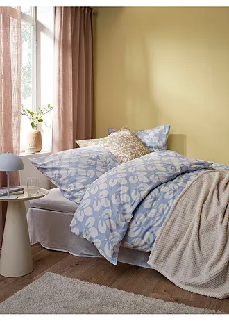 Lenjerie de pat din linou, culoare: bleu