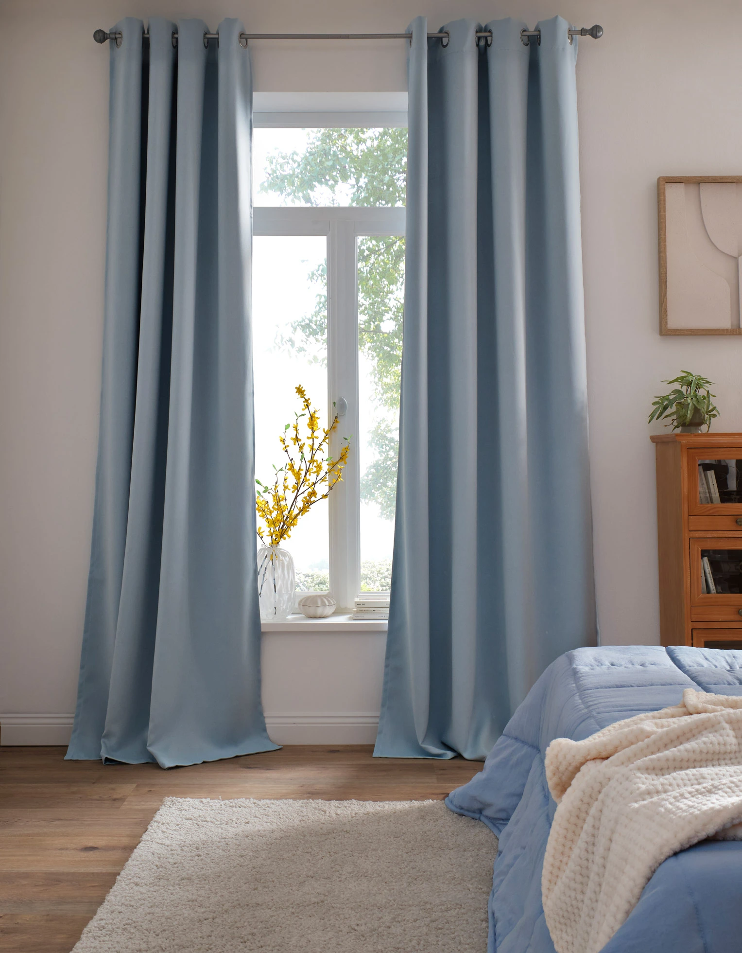 Rideau obscurcissant (1 pce), nombreuses tailles • bleu poudré • Boutique bonprix