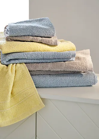 Handdoek van katoen (10-dlg. set) • lichtblauw • bonprix online shop