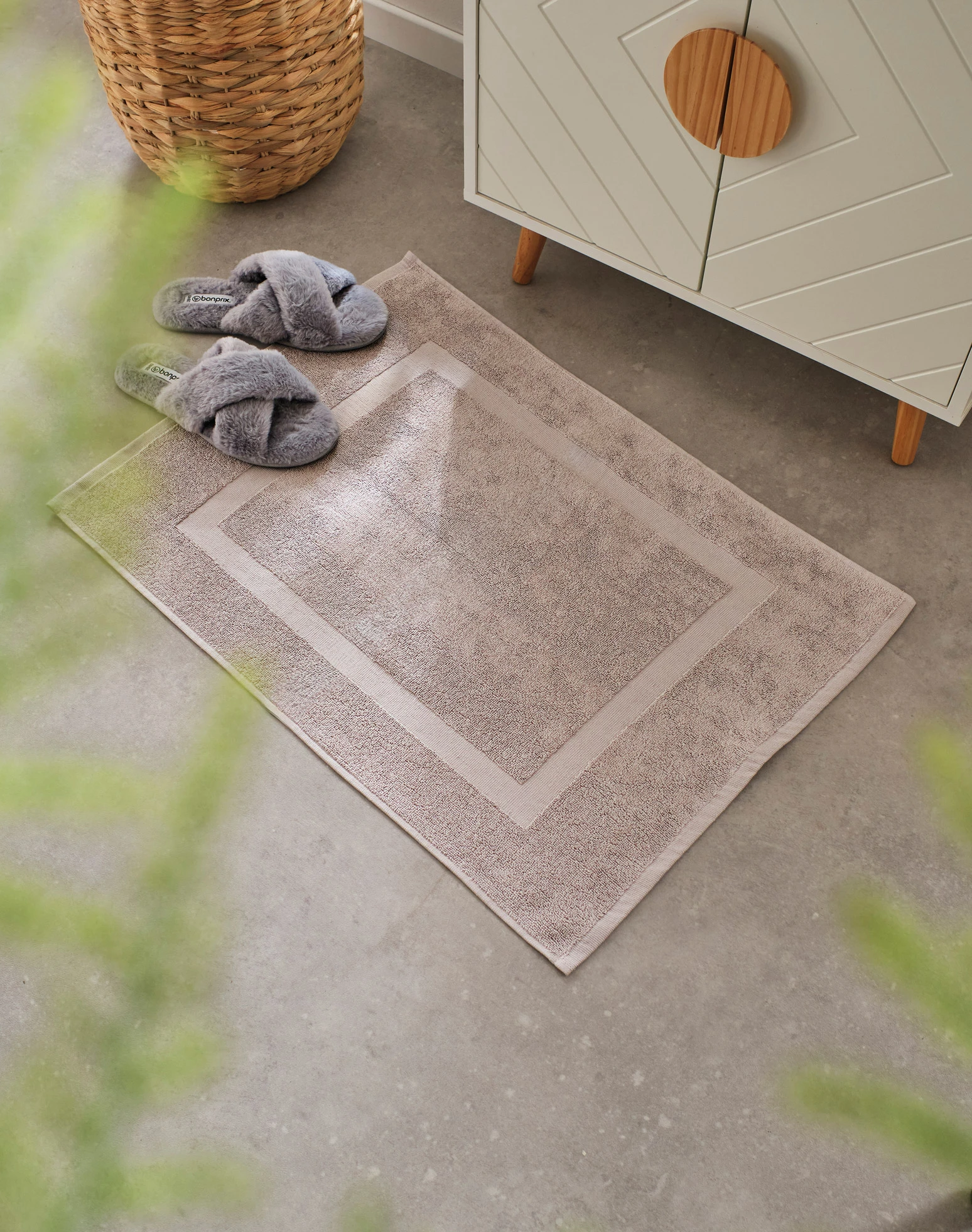 Hotelmat van katoen (set van 2) • grijs • bonprix online shop