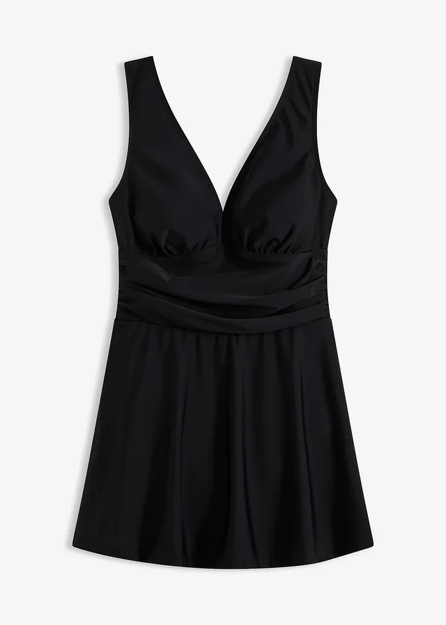 Badpakjurk met gekruiste bandjes • zwart • bonprix online shop