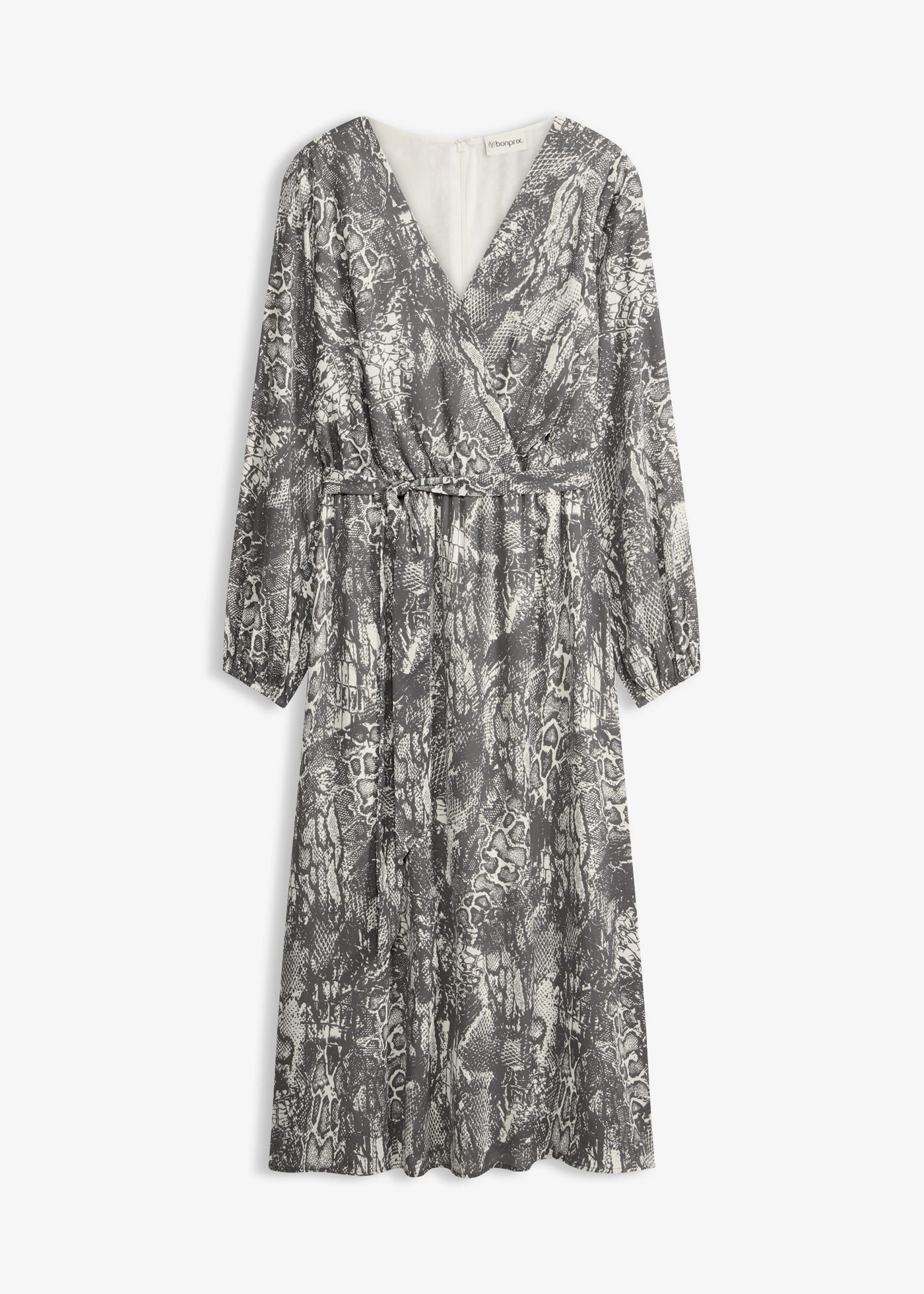 Maxi jurk • zwart-parelwit slangenprint • bonprix online shop