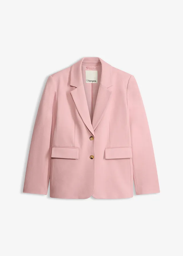 Stretch blazer met één rij knopen
