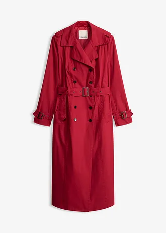 Lange trenchcoat met een ceintuur