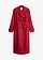 Lange trenchcoat met een ceintuur, Kleur: kersenrood