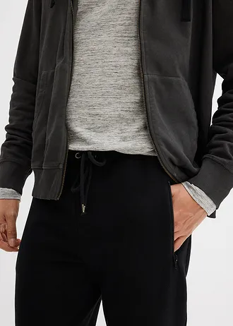 Pantalon de jogging avec poches zippées • noir • Boutique bonprix