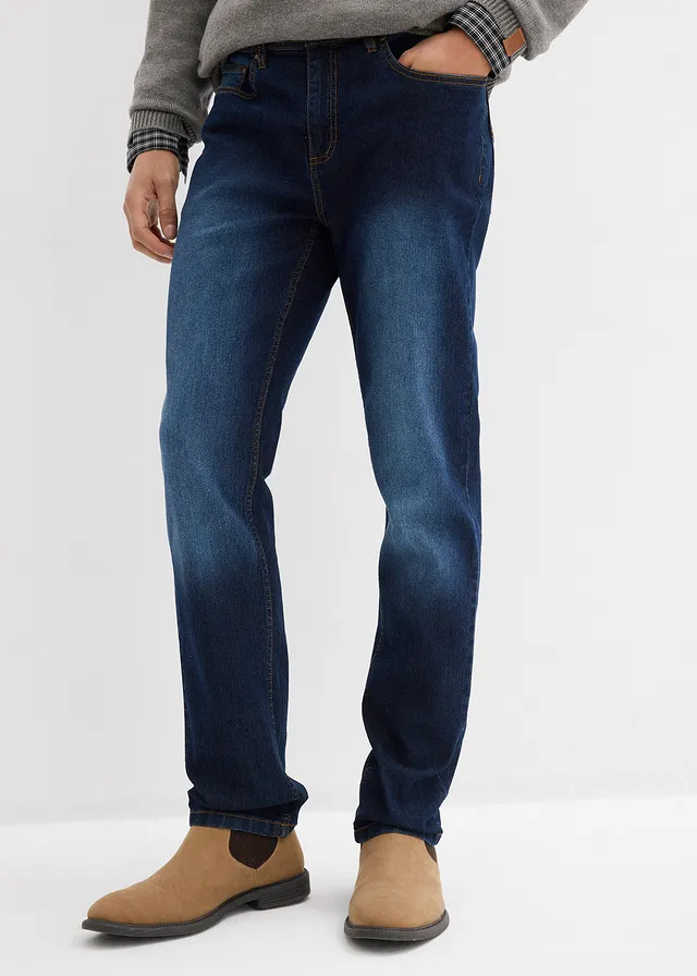 Lot de 2 jeans regular, Couleur: bleu moyen denim + bleu foncé denim