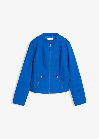 Jack van katoenen twill met stretch inzetten opzij