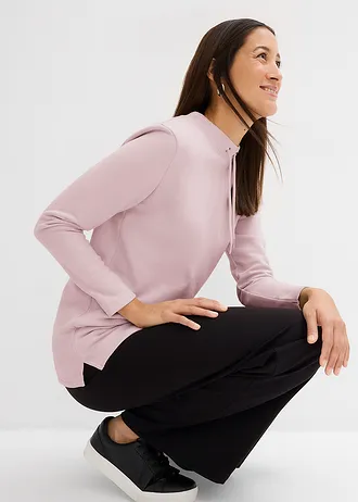 Bluza z rozcięciem • jasnoróżowy matowy • sklep bonprix