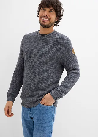 Pull, Couleur: bleu chiné