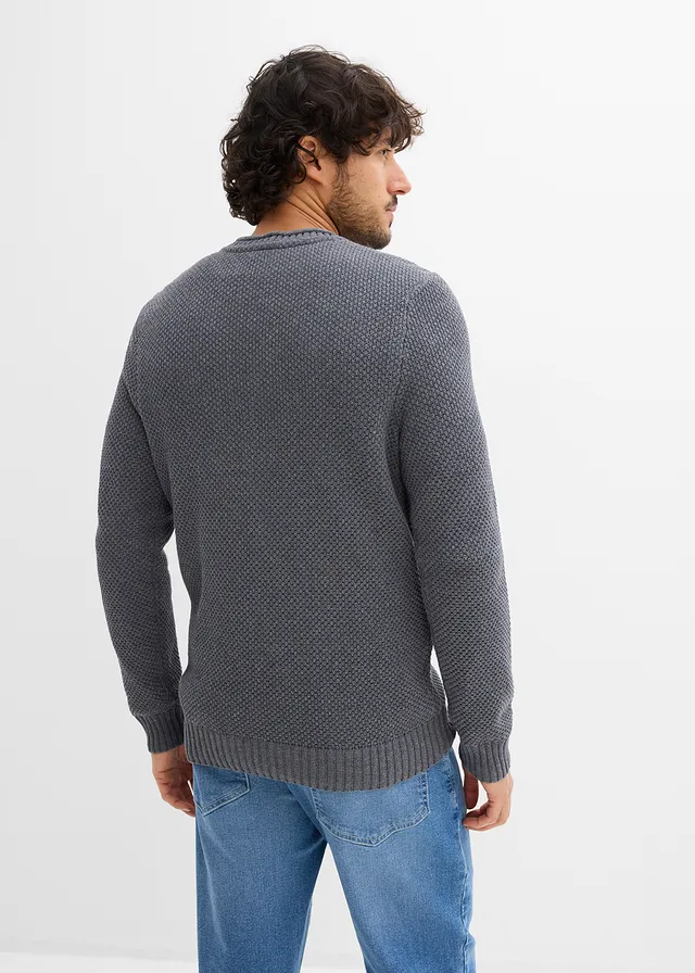 Pull, Couleur: bleu chiné