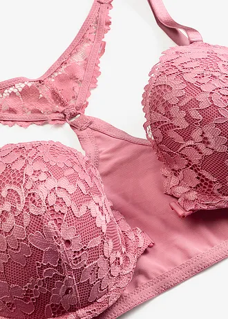 Voorgevormde bh van kant met sluiting aan de voorkant • bessensorbet • bonprix online shop