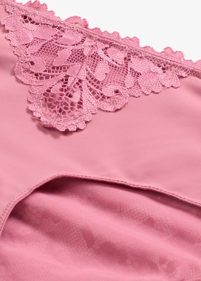 Chilot string cu talie înaltă, cu dantelă • mov sorbet • magazin bonprix