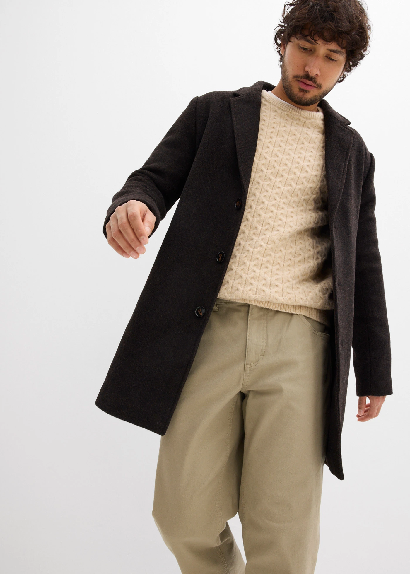 Strečové kalhoty Relaxed Fit s pružným pasem, Straight • nová khaki • bonprix obchod