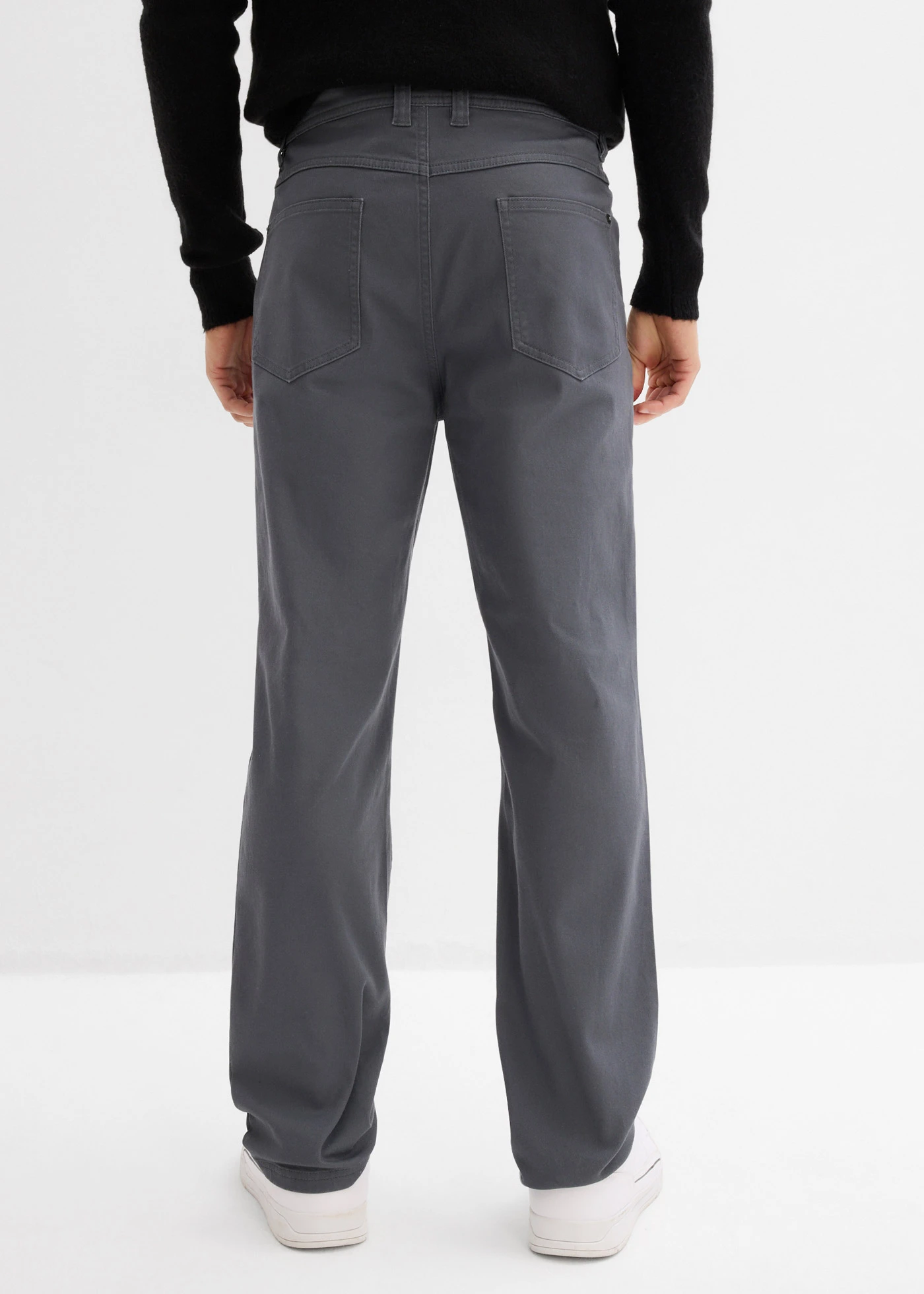 Classic Fit sztreccsnadrág elasztikus derékpánttal, Straight • sötétszürke • bonprix áruház