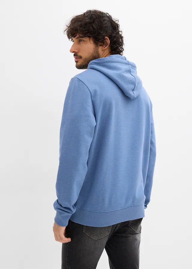 Hoodie, Kleur: jeansblauw gemêleerd