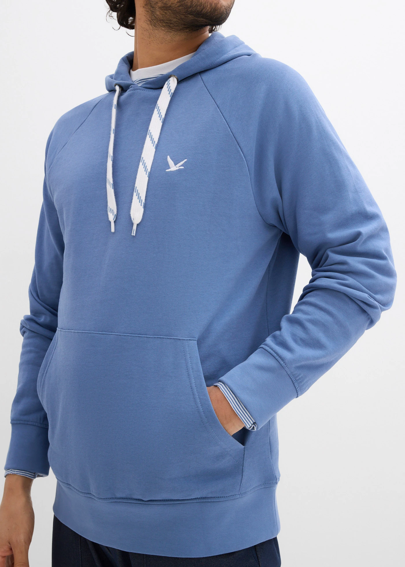 Hoodie van biologisch katoen • jeansblauw • bonprix online shop