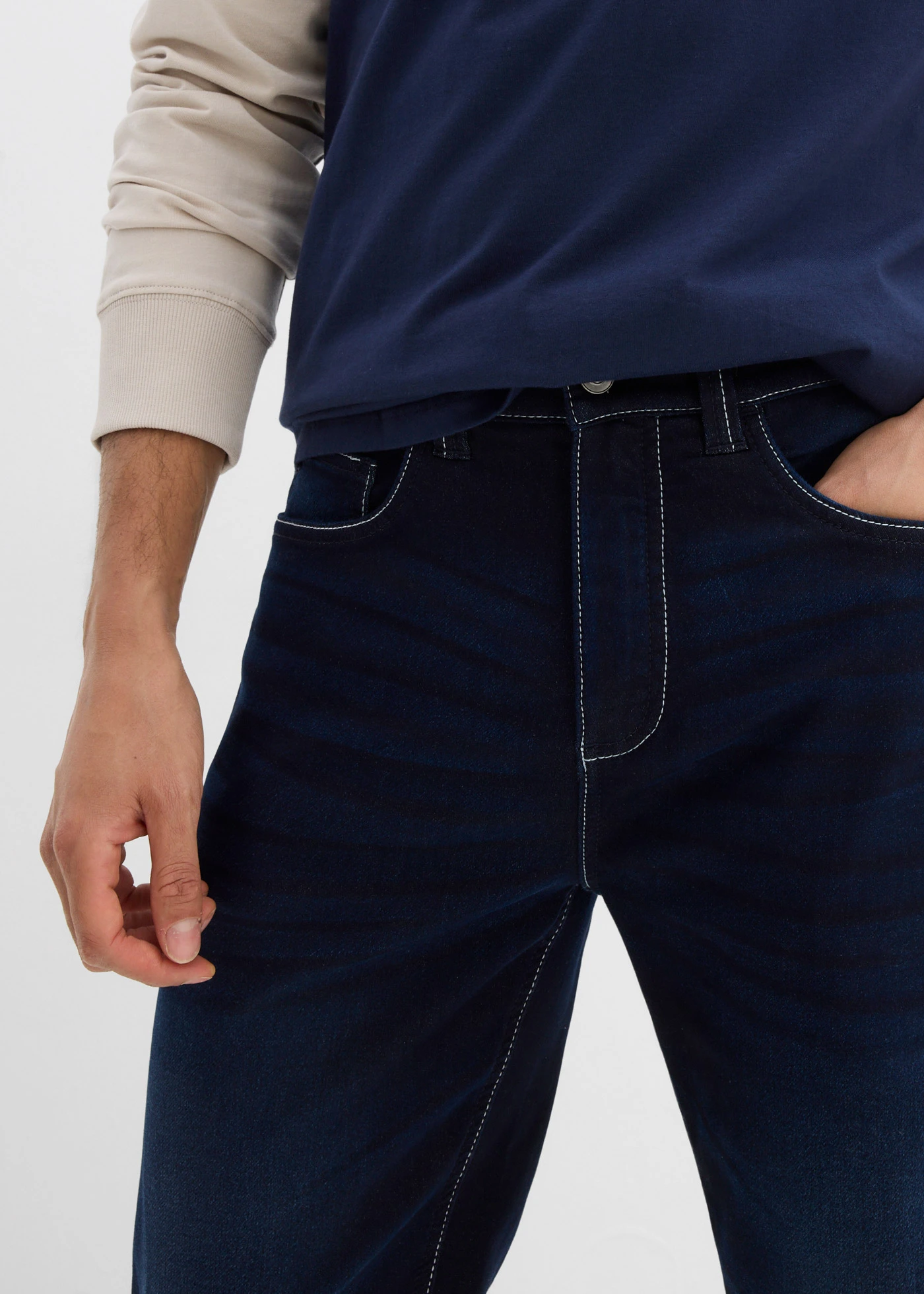 Classic fit jeans joggingbroek, straight • donkerblauw denim • bonprix online shop