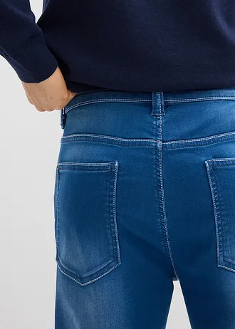 Classic fit jeans joggingbroek, straight • blauw denim • bonprix online shop
