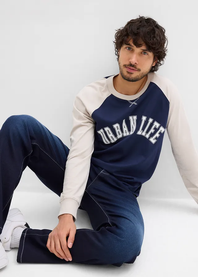 Classic fit jeans joggingbroek, straight • donkerblauw denim • product-page.page-title-suffix