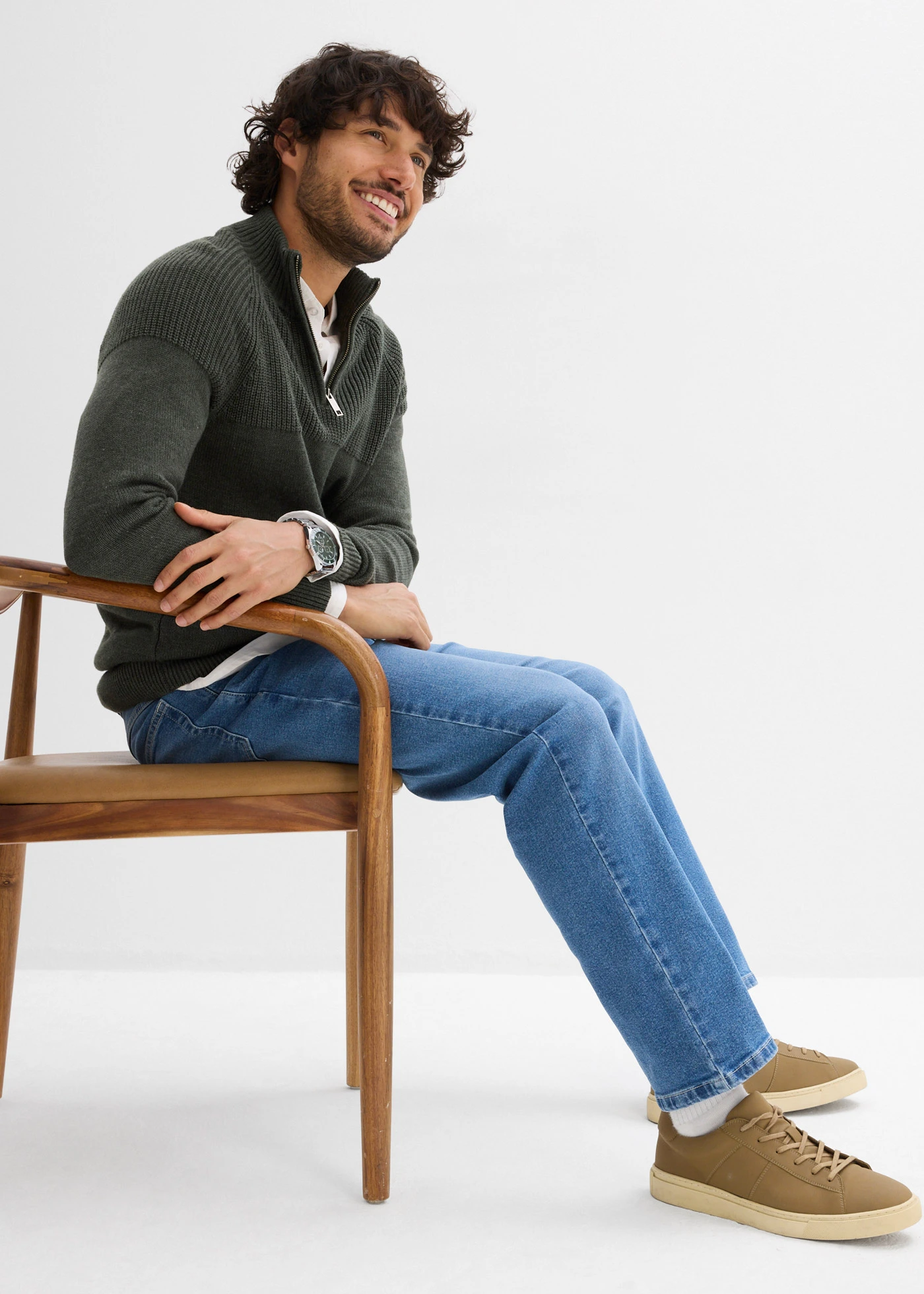 Relaxed Fit farmer • kék denim • bonprix áruház