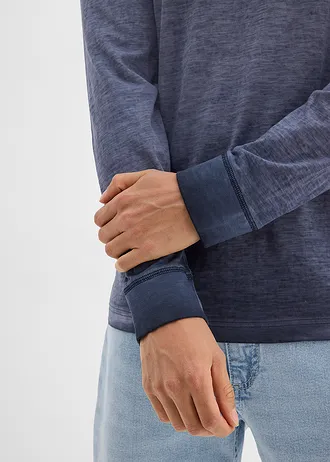 Longsleeve van biologisch katoen (set van 2) • donkerblauw+grijsgroen • bonprix online shop